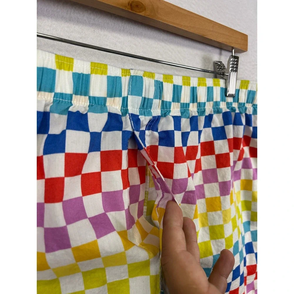 Old Navy Pride Rainbow Checkerboard Mens XL Multicolor Cotton Boxer Shorts